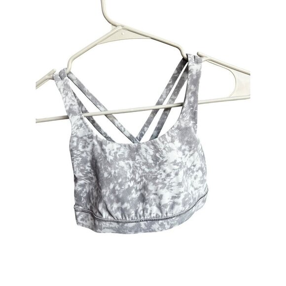 Lululemon Energy Bra Silver Grey Geometric Print, ACTIVEWEAR, GYM STRETCH, 2 - Picture 10 of 11